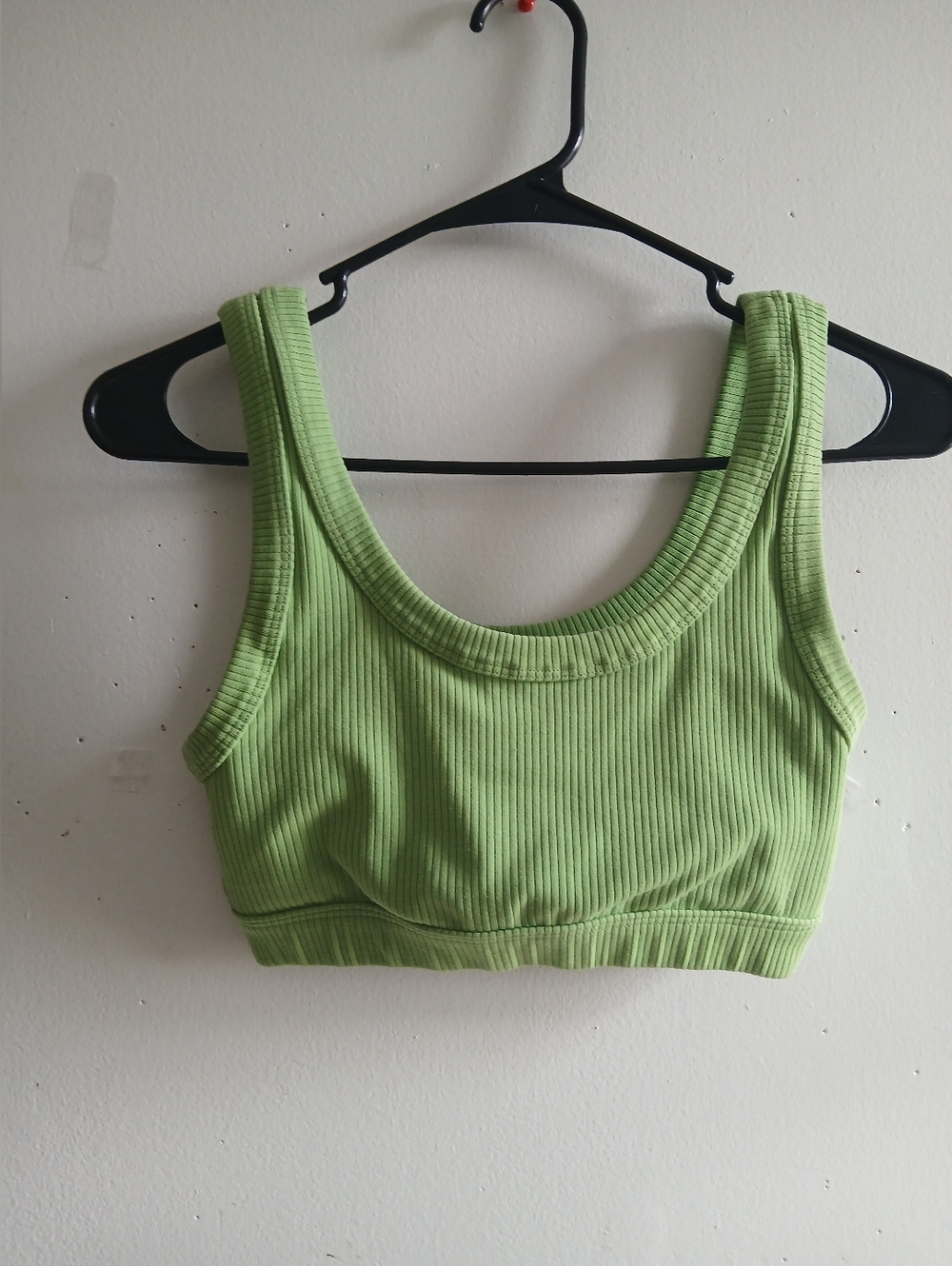 ALO Yoga Ribbed Lime Green Tank Crop